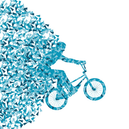 Extreme bicycle riders sport vector background illustration concept for posterのイラスト素材