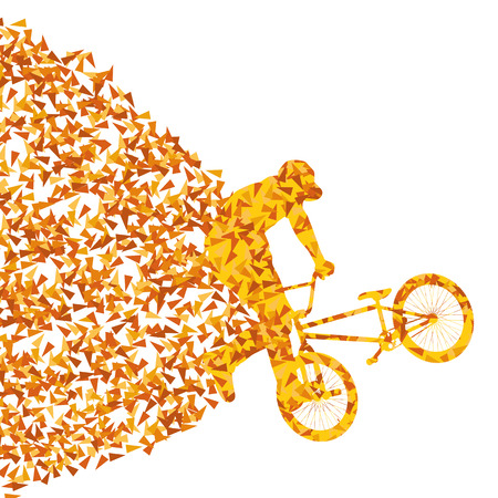 Extreme bicycle riders sport vector background illustration concept for posterのイラスト素材