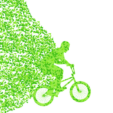 Extreme bicycle riders sport vector background illustration concept for posterのイラスト素材