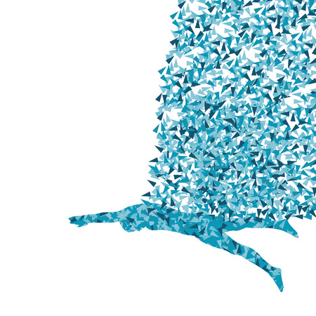 Swimmer jump abstract background vector for posterのイラスト素材