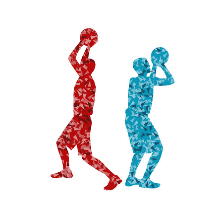 Man basketball vector background silhouette vector abstract background conceptのイラスト素材