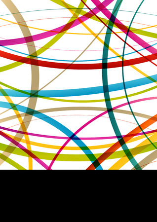 Color round ellipse lines waves colorful mosaic abstract illustration background vectorのイラスト素材