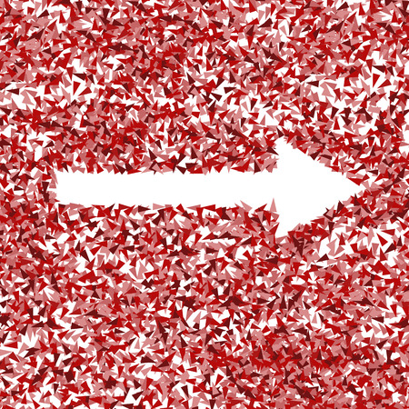 Arrow vector background concept made of fragments cloud for poster