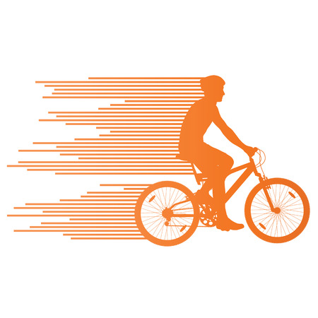 Cyclist vector background concept made of stripes for posterのイラスト素材