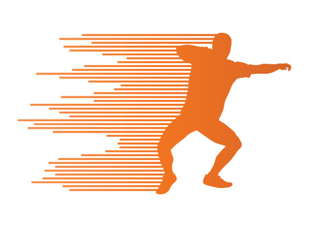 Athletic shot put vector background concept for posterのイラスト素材