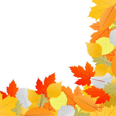 Autumn leaves background vector conceptのイラスト素材