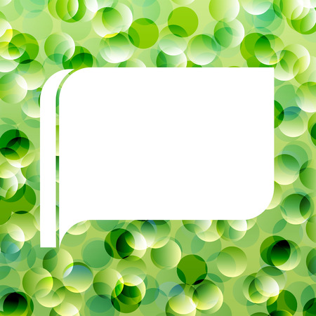 Speech bubble green ecology vector background for posterのイラスト素材