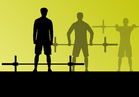 Crossfit training with weights vector background concept for posterのイラスト素材