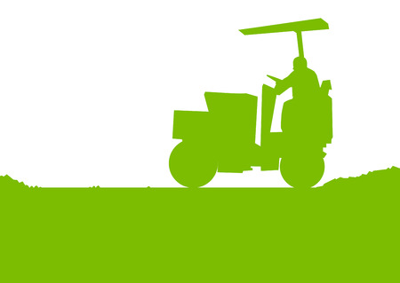 Road Construction machinery vector background illustration for posterのイラスト素材