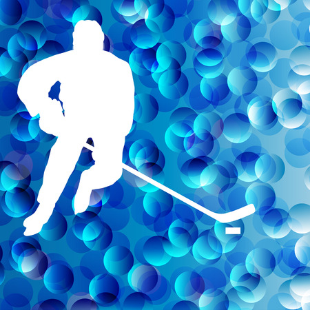Ice hockey player silhouette sport abstract vector background concept for posterのイラスト素材