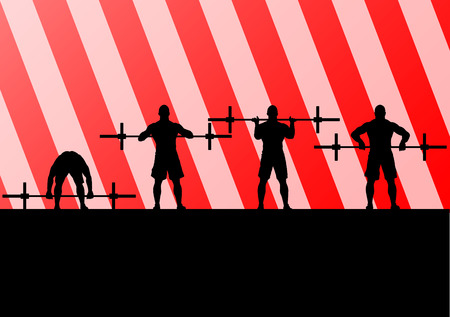 Crossfit training with weights vector background concept for posterのイラスト素材