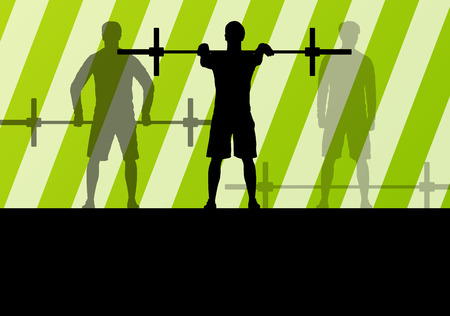 Crossfit training with weights vector background concept for posterのイラスト素材