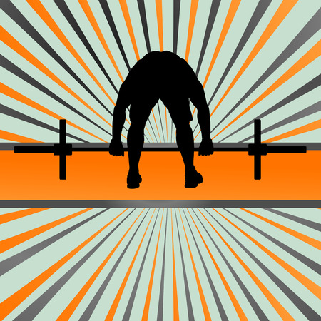 Crossfit training with weights vector background concept for posterのイラスト素材
