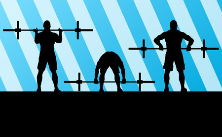 Crossfit training with weights vector background concept for posterのイラスト素材