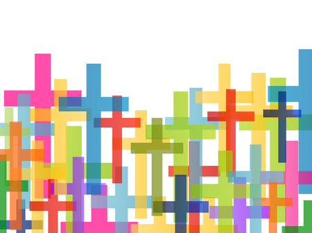 Christianity religion cross concept abstract background vector illustrationのイラスト素材