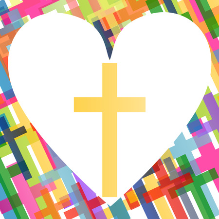 Christianity religion cross concept abstract background vector illustrationのイラスト素材