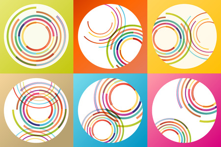Abstract colorful template, banner set vector background conceptのイラスト素材