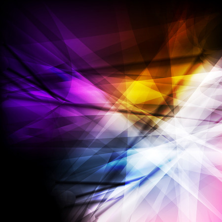 Neon abstract lines design on dark background vectorのイラスト素材