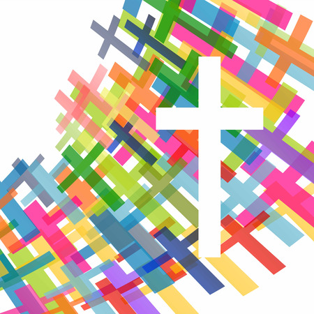 Christianity religion cross concept abstract background vector illustrationのイラスト素材