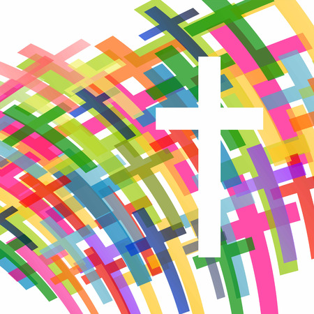 Christianity religion cross concept abstract background vector illustrationのイラスト素材