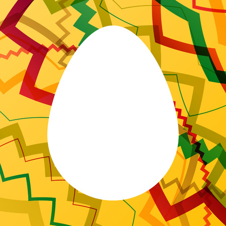 Easter egg fresh spring color line abstract background illustration vectorのイラスト素材
