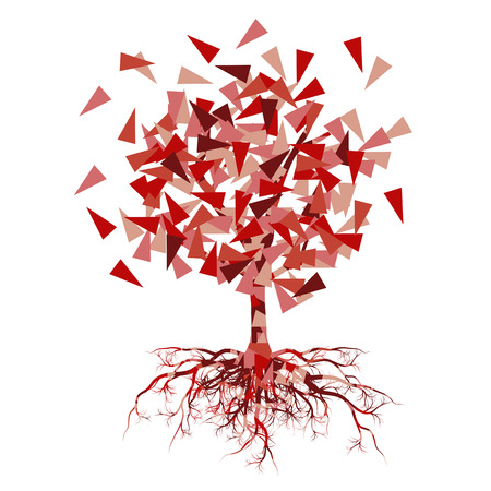 Autumn abstract vector background tree for posterのイラスト素材