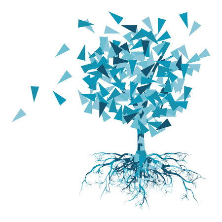 Winter tree vector background for abstract posterのイラスト素材
