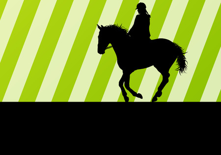 Horse riding vector background freedom conceptのイラスト素材