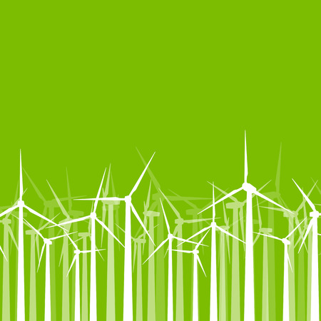 Wind generator turbine clean energy concept vector background conceptのイラスト素材