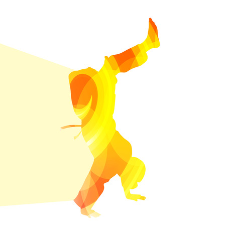 Judo abstract man silhouette illustration vector background colorful concept made of transparent curved shapesのイラスト素材