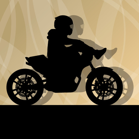 Motorcycle performance extreme stunt driver man vector background conceptのイラスト素材