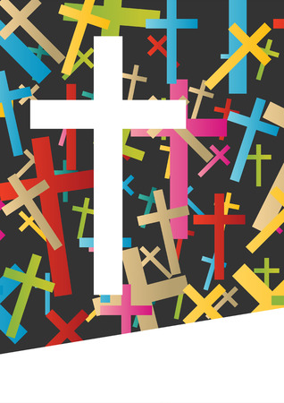 Christianity religion cross concept abstract background vector illustrationのイラスト素材