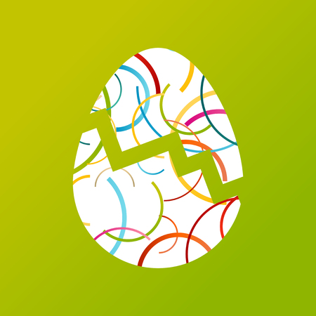 Easter egg concept vector illustration abstract spring color backgroundのイラスト素材