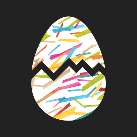 Easter egg concept vector illustration abstract spring color backgroundのイラスト素材