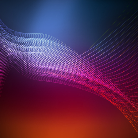 Neon abstract background vector concept of transparent wave linesのイラスト素材