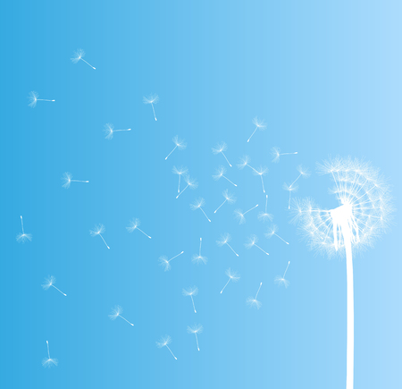 Abstract dandelion background vector illustration springtime conceptのイラスト素材