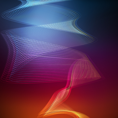 Neon abstract background vector concept of transparent wave linesのイラスト素材