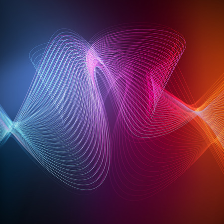 Neon abstract background vector concept of transparent wave linesのイラスト素材