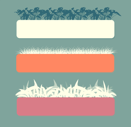 Tropical leaves vector background banner setのイラスト素材