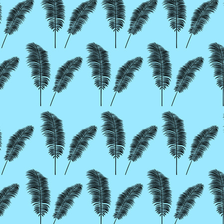 Tropical palm leaves vector background illustration vintage retro jungle patternのイラスト素材