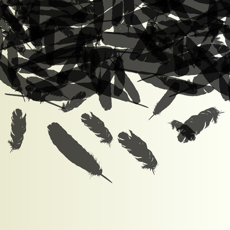 Feathers background vintage retro illustration conceptのイラスト素材