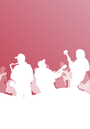 Jazz music band vector background illustrationのイラスト素材