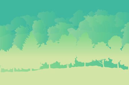 Forest trees abstract vector background landscapeのイラスト素材