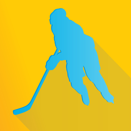 Hockey player man material design vector backgroundのイラスト素材