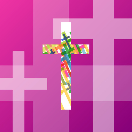 Christianity religion cross concept abstract background vector illustrationのイラスト素材