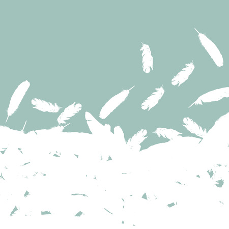 Feather vector background with modern retro colors for bannerのイラスト素材