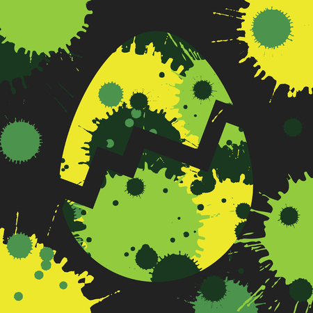 Easter egg concept illustration abstract spring color paint splashes mosaic background vectorのイラスト素材