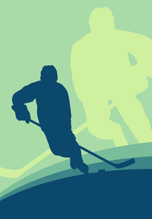 Hockey player vector abstract background winner concept posterのイラスト素材