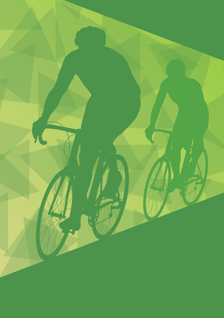 Cycling race man vector abstract backgroundのイラスト素材