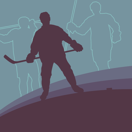 Hockey player vector abstract background winner concept posterのイラスト素材